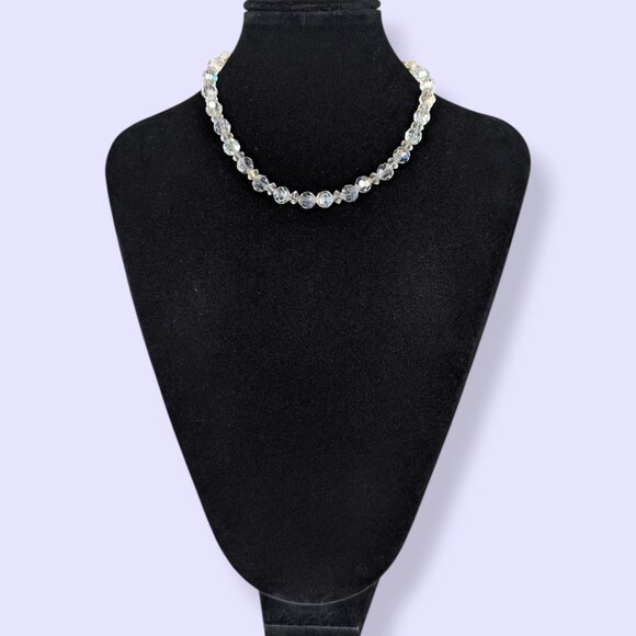 V. White AB Crystal Choker Necklace - Picture 3 of 5